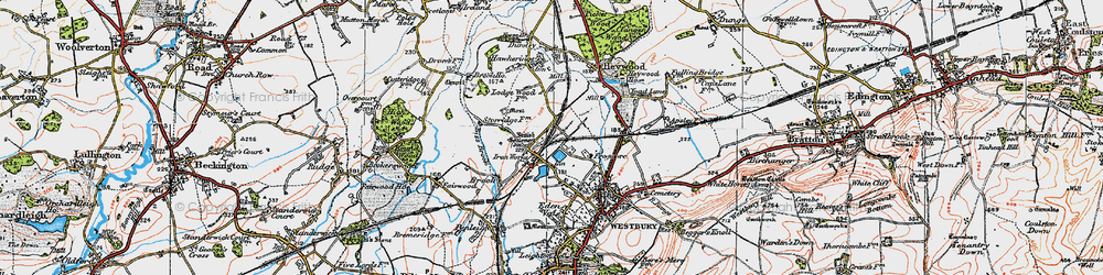 Old map of Biss Brook in 1919