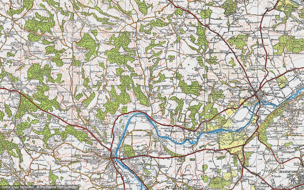 Old Map of Hambleden, 1919 in 1919
