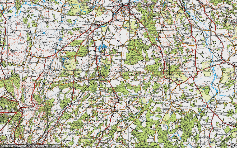 Old Map of Hambledon, 1920 in 1920