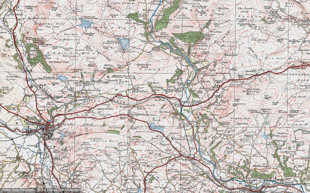 Old Map of Hambleton, 1925 in 1925