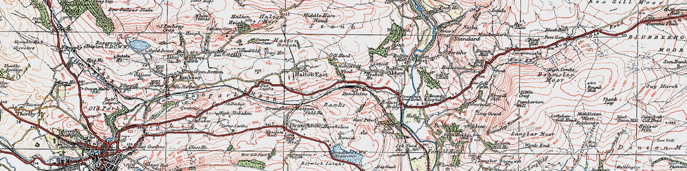 Old map of Berwick in 1925