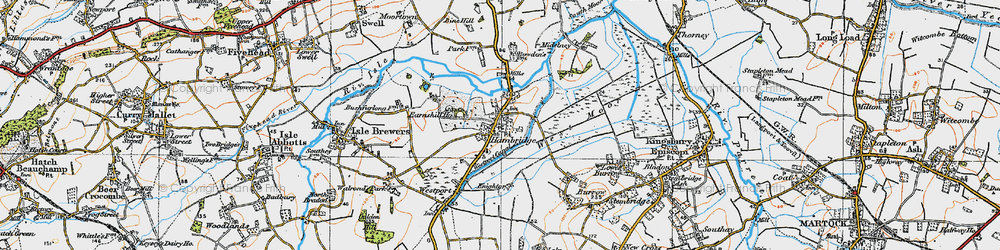 Old map of Hambridge in 1919