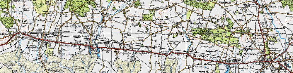Old map of Hambrook in 1919