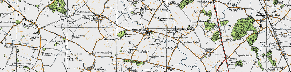 Old map of Hamerton in 1920