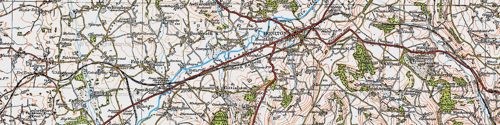 Old map of Hamlet in 1919