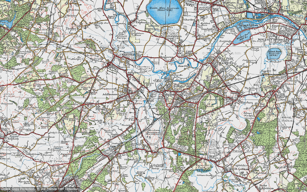 Old Map of Hamm Moor, 1920 in 1920