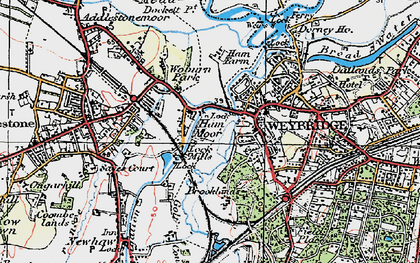 Old map of Hamm Moor in 1920