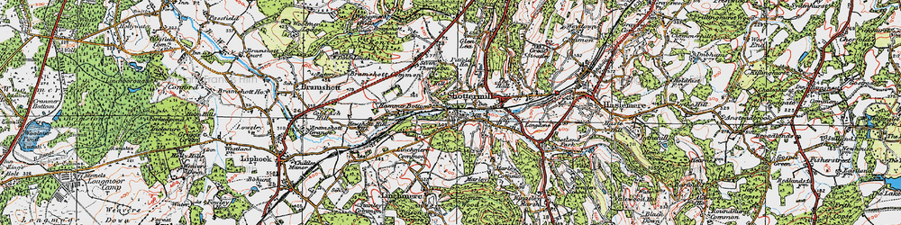 Old map of Hammer in 1919