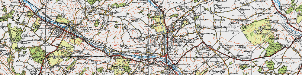 Old map of Hammerfield in 1920