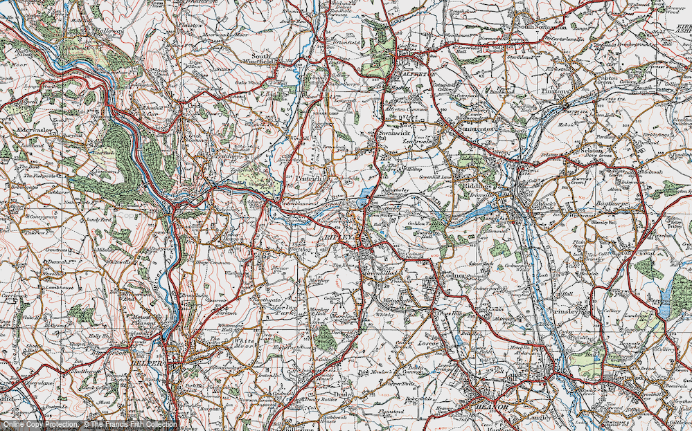 Old Map of Hammersmith, 1921 in 1921