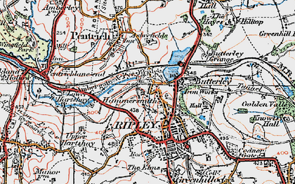 Old map of Hammersmith in 1921