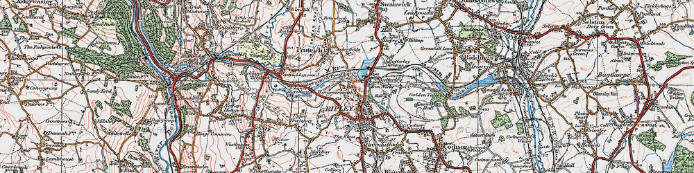 Old map of Hammersmith in 1921