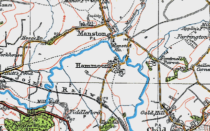 Old map of Hammoon in 1919