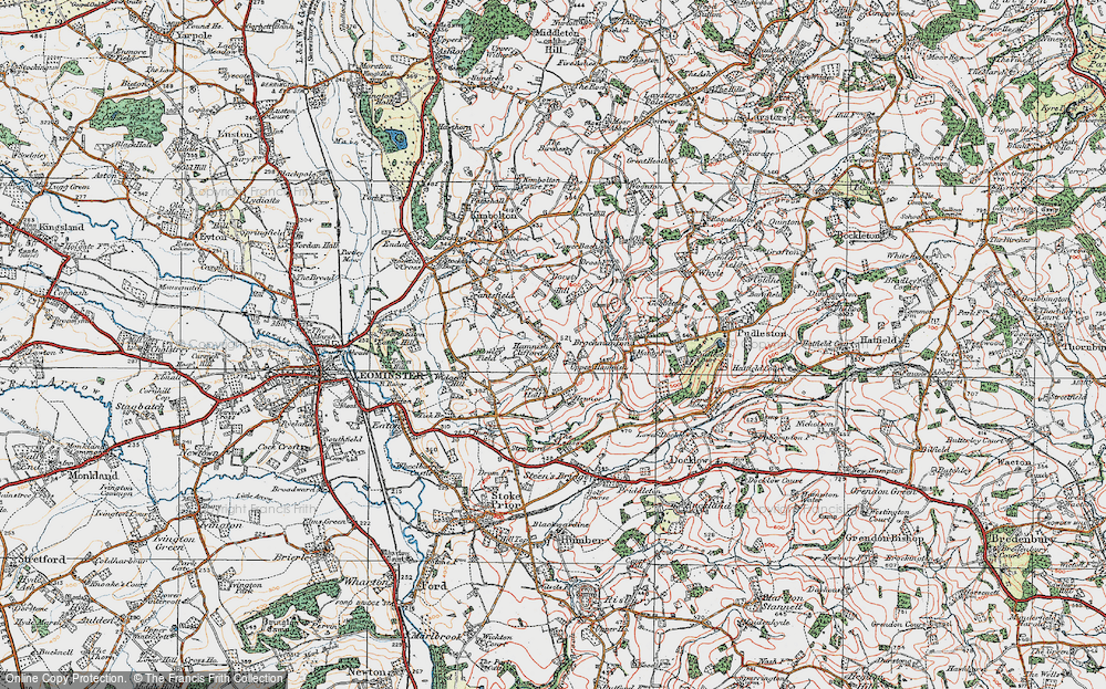 Old Map of Historic Map covering Bache in 1920