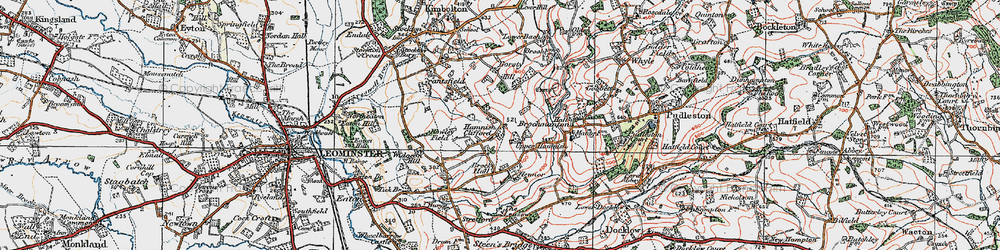 Old map of Hennor in 1920