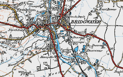 Old map of Hamp in 1919