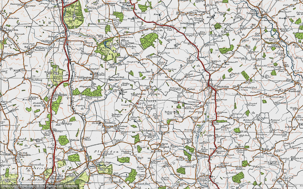 Old Map of Hamperden End, 1919 in 1919