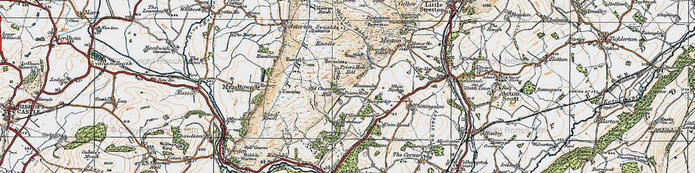 Old map of Hamperley in 1920