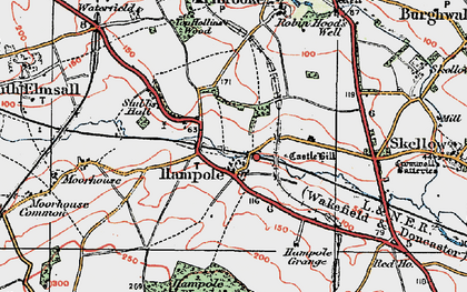 Old map of Hampole in 1923