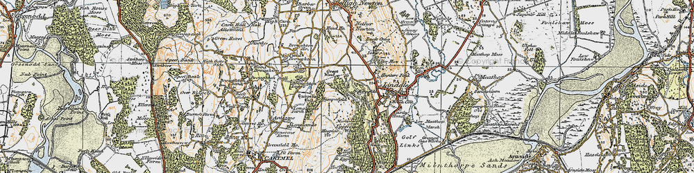 Old map of Hampsfield in 1925