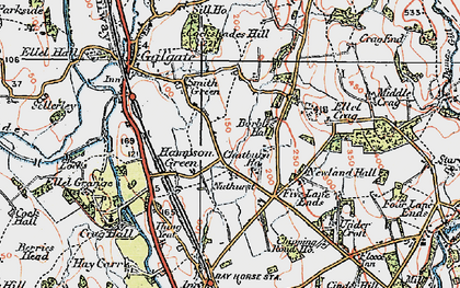 Old map of Hampson Green in 1924