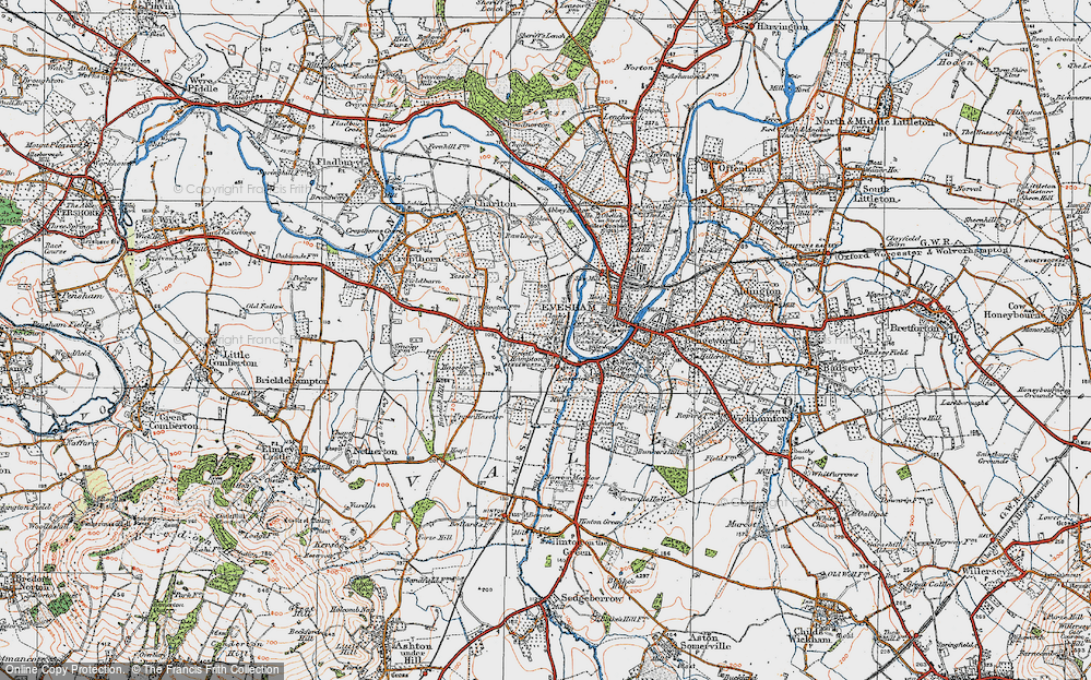 Old Map of Hampton, 1919 in 1919