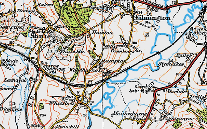 Old map of Hampton in 1919