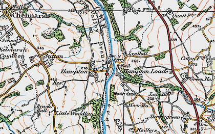Old map of Hampton in 1921