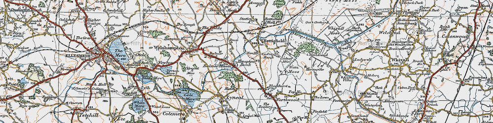 Old map of Hampton Bank in 1921