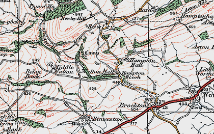 Old map of Binweston in 1921
