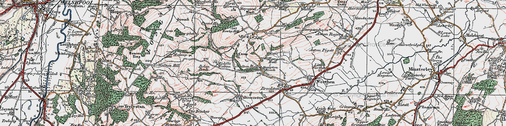 Old map of Belan Bank in 1921