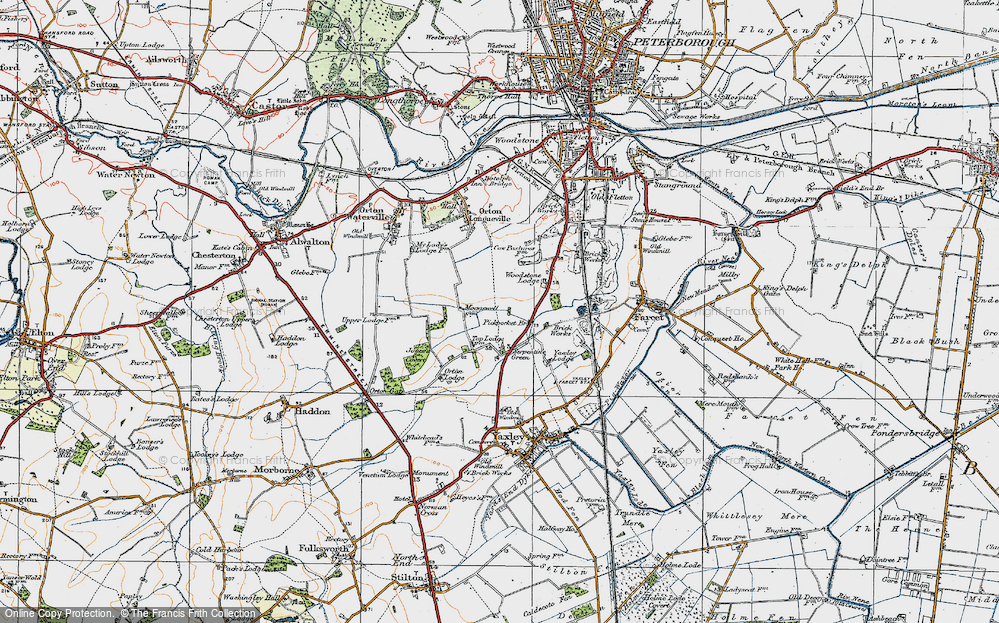 Old Map of Hampton Hargate, 1922 in 1922