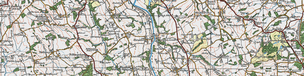 Old map of Hampton Loade in 1921