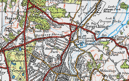 Old map of Hampton Park in 1919