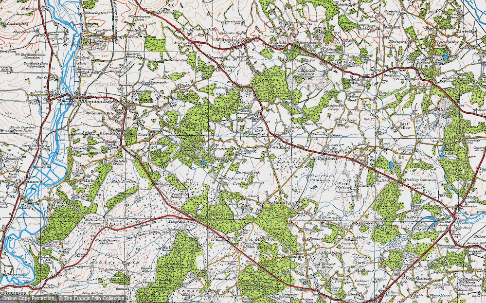 Old Map of Hamptworth, 1919 in 1919