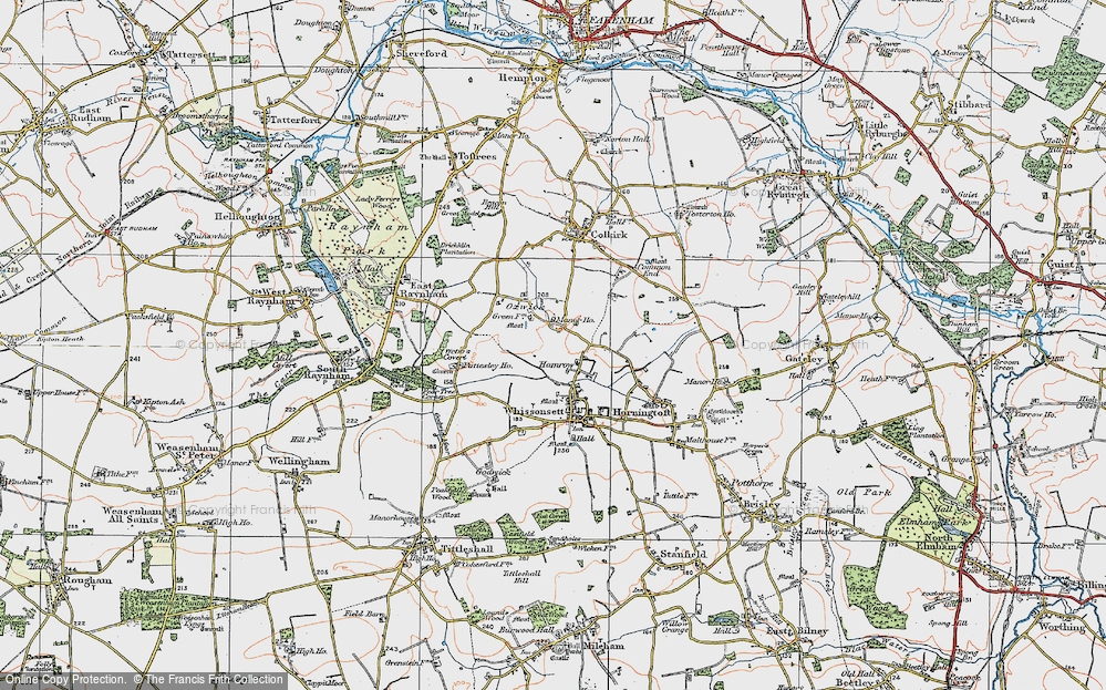 Old Map of Hamrow, 1921 in 1921