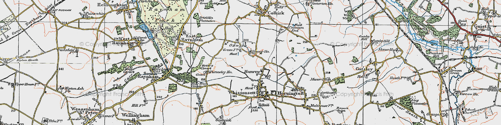 Old map of Hamrow in 1921