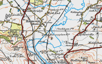 Old map of Hamsey in 1920