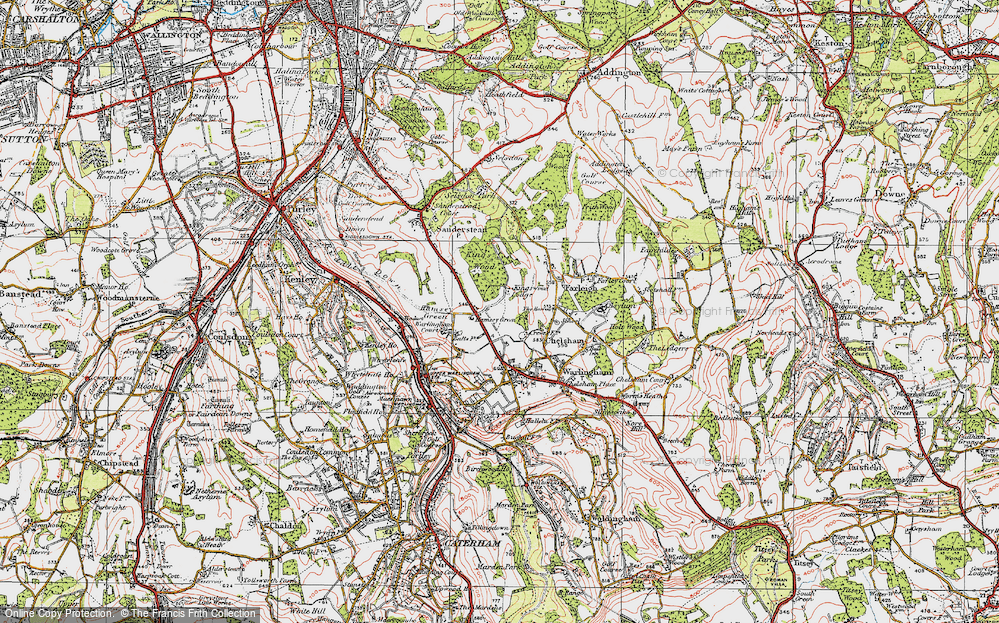 Old Map of Hamsey Green, 1920 in 1920