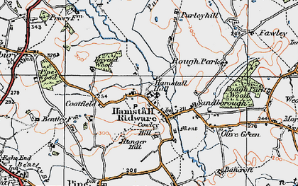 Old map of Braddocks Barn in 1921