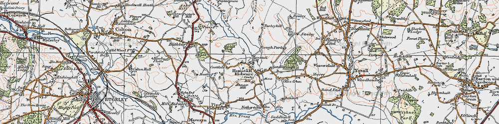 Old map of Braddocks Barn in 1921