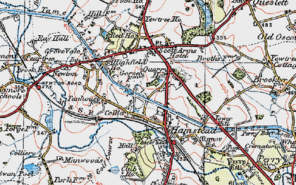 Old map of Hamstead in 1921