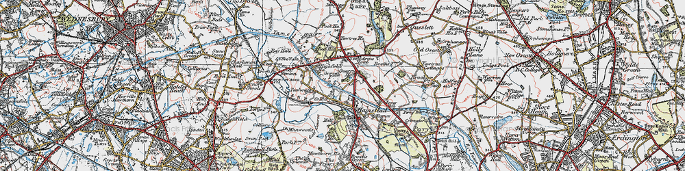 Old map of Hamstead in 1921
