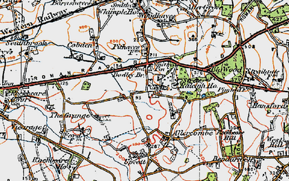 Old map of Hand and Pen in 1919