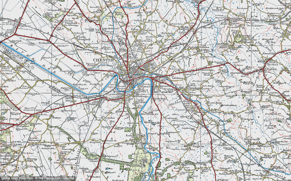 Old Map of Handbridge, 1924 in 1924
