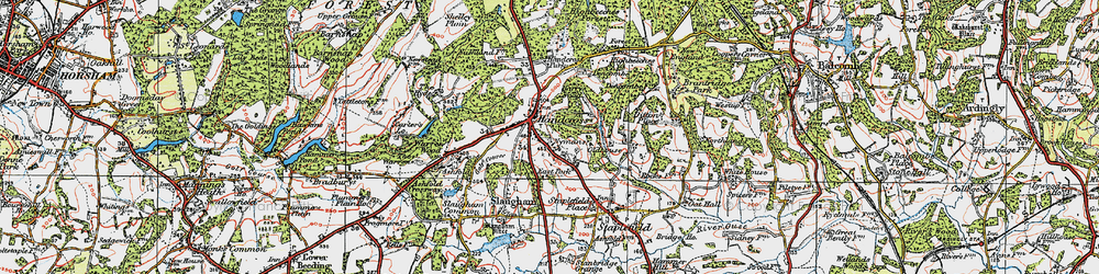 Old map of Handcross in 1920