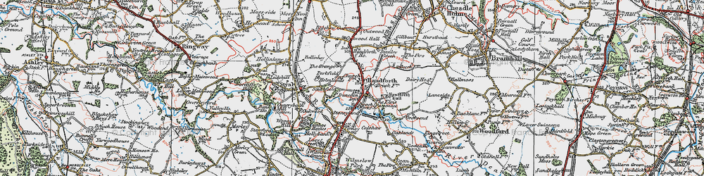 Old map of Handforth in 1923