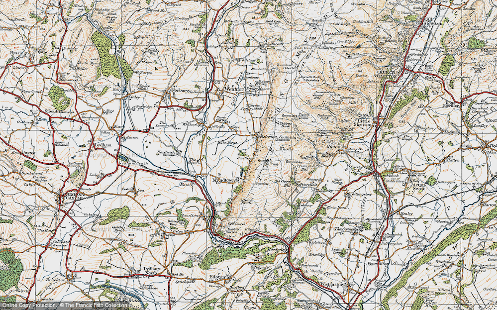 Old Map of Handless, 1920 in 1920