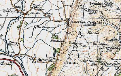 Old map of Handless in 1920