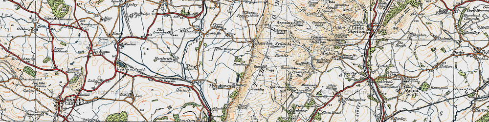 Old map of Handless in 1920
